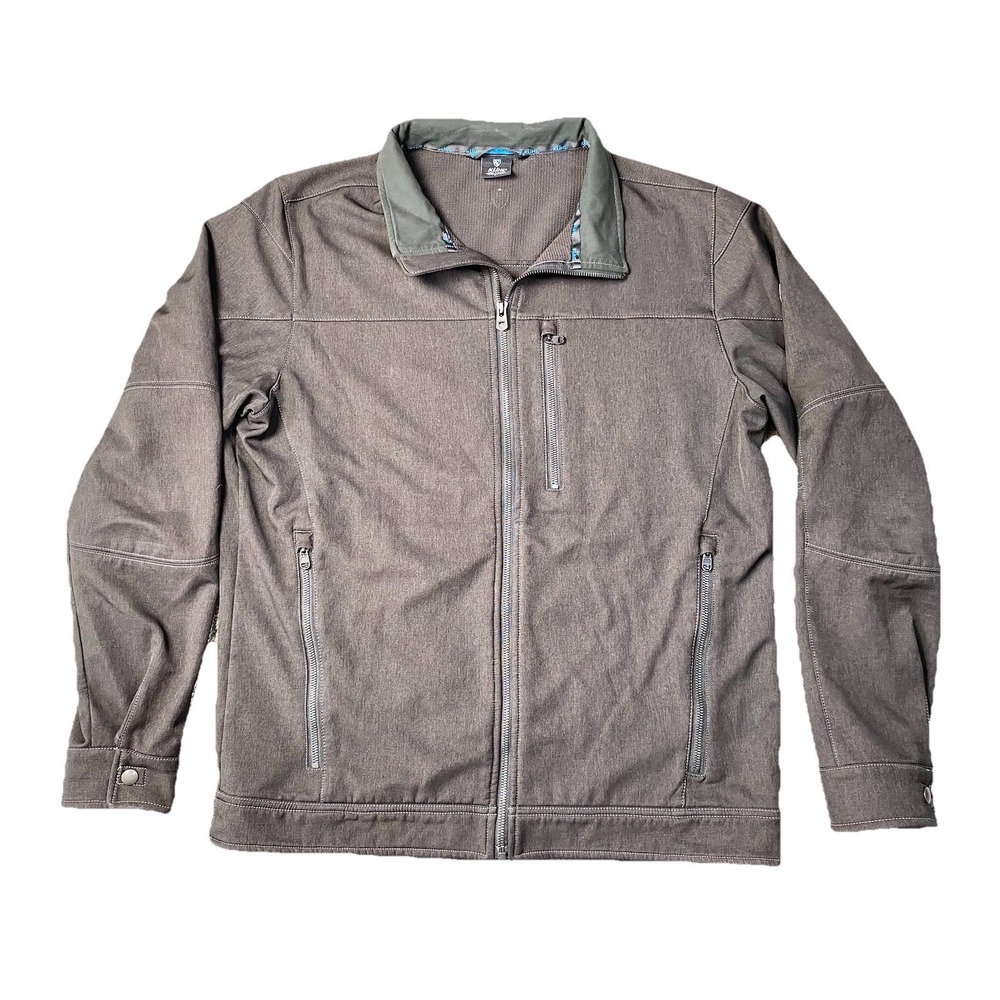 Kuhl Impakt Jacket Mens Large Gray Outdoors Hiking Full Zip Soft Shell